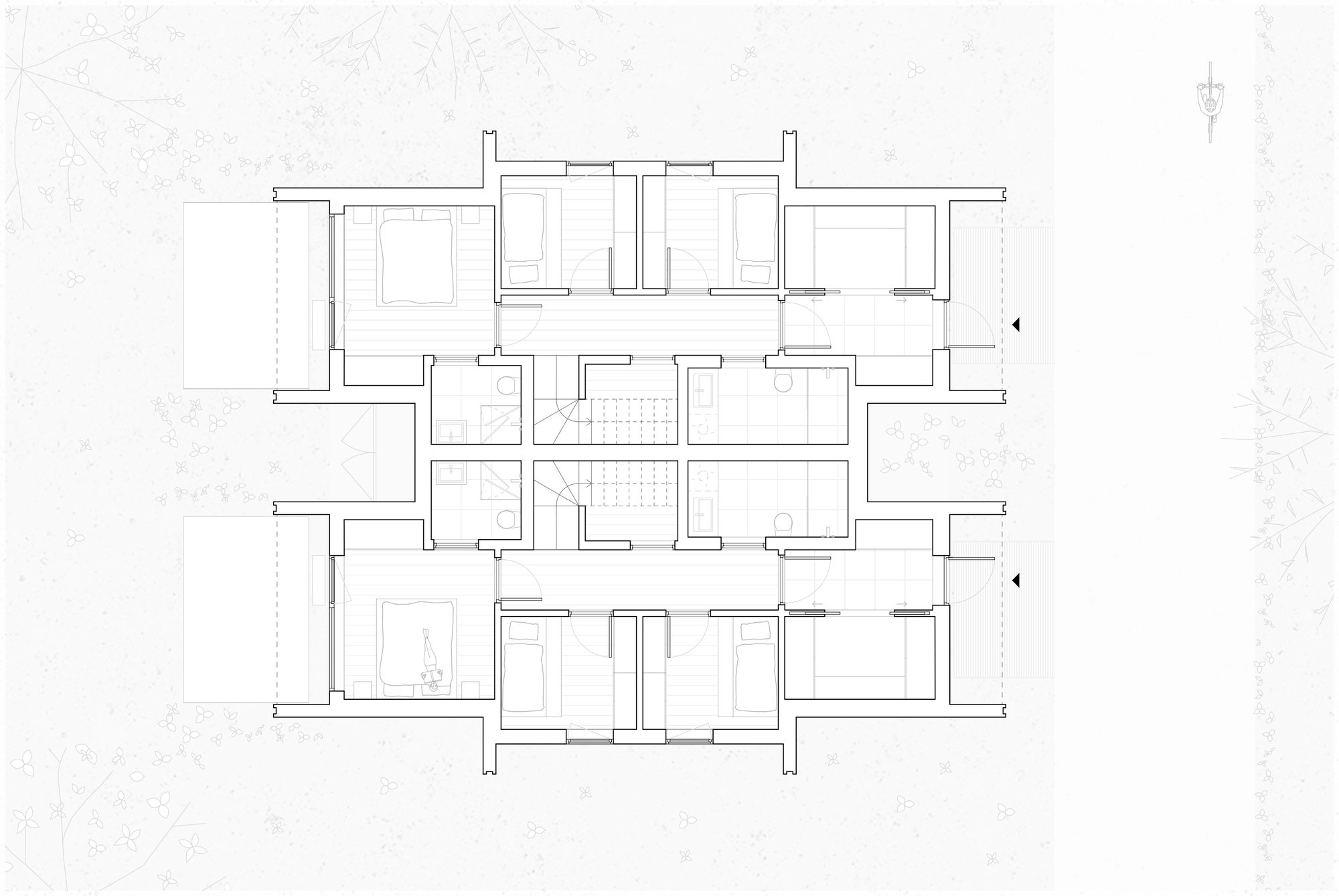 Floor plan, small unit, lower level