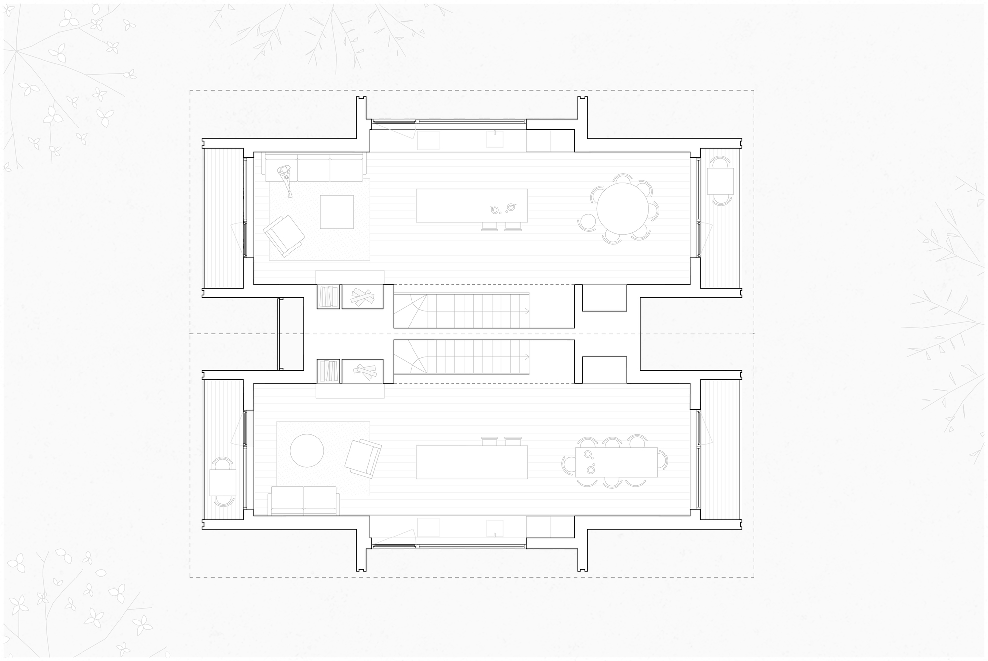 Floor plan, small unit, upper level
