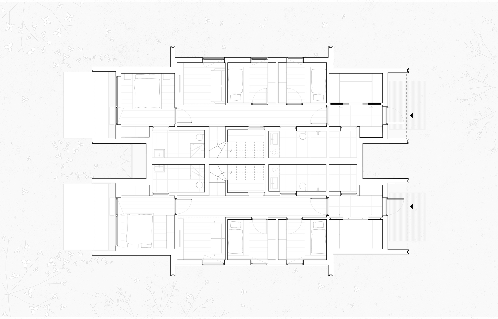 Floor plan, large unit, lower level