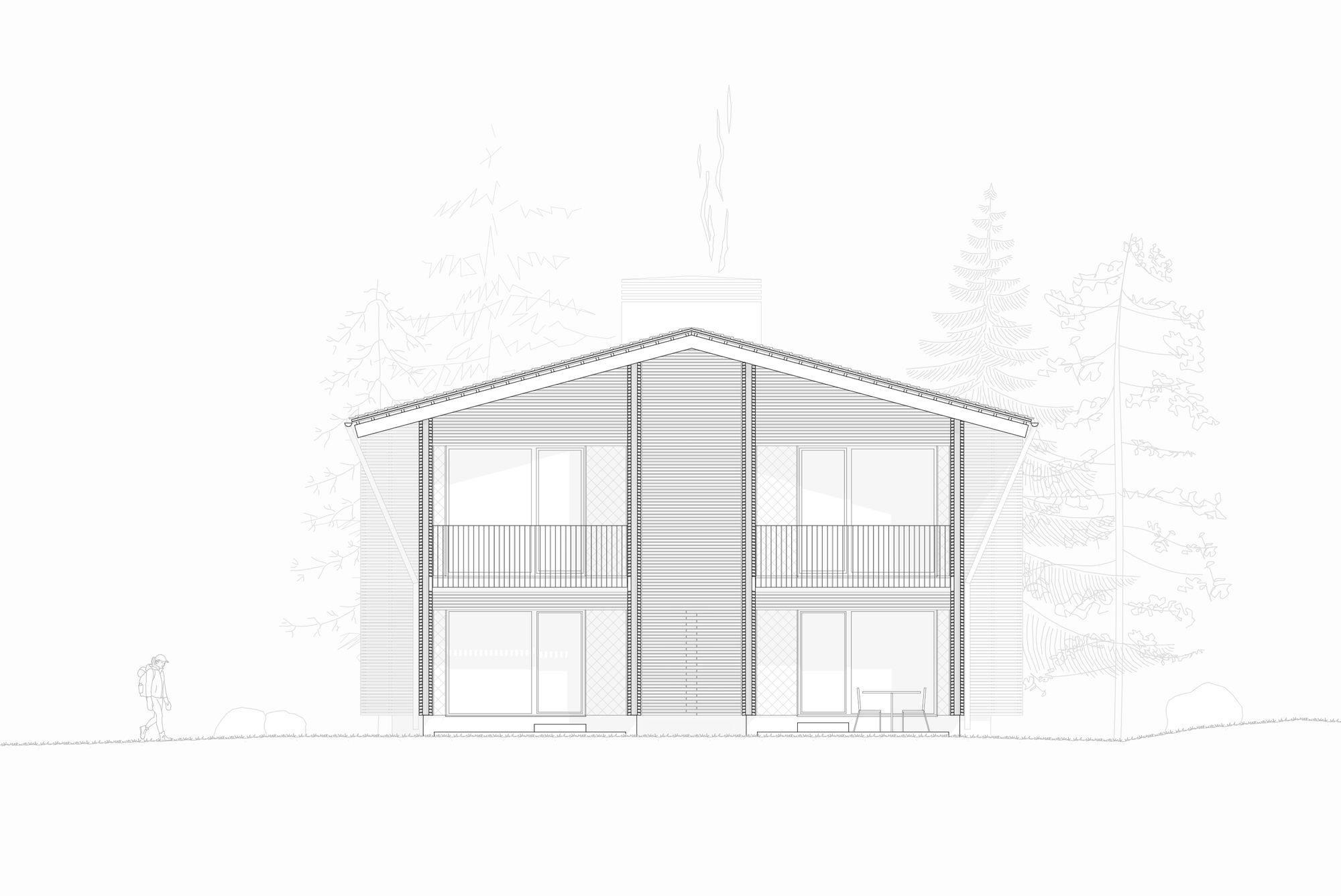 Front elevation drawing